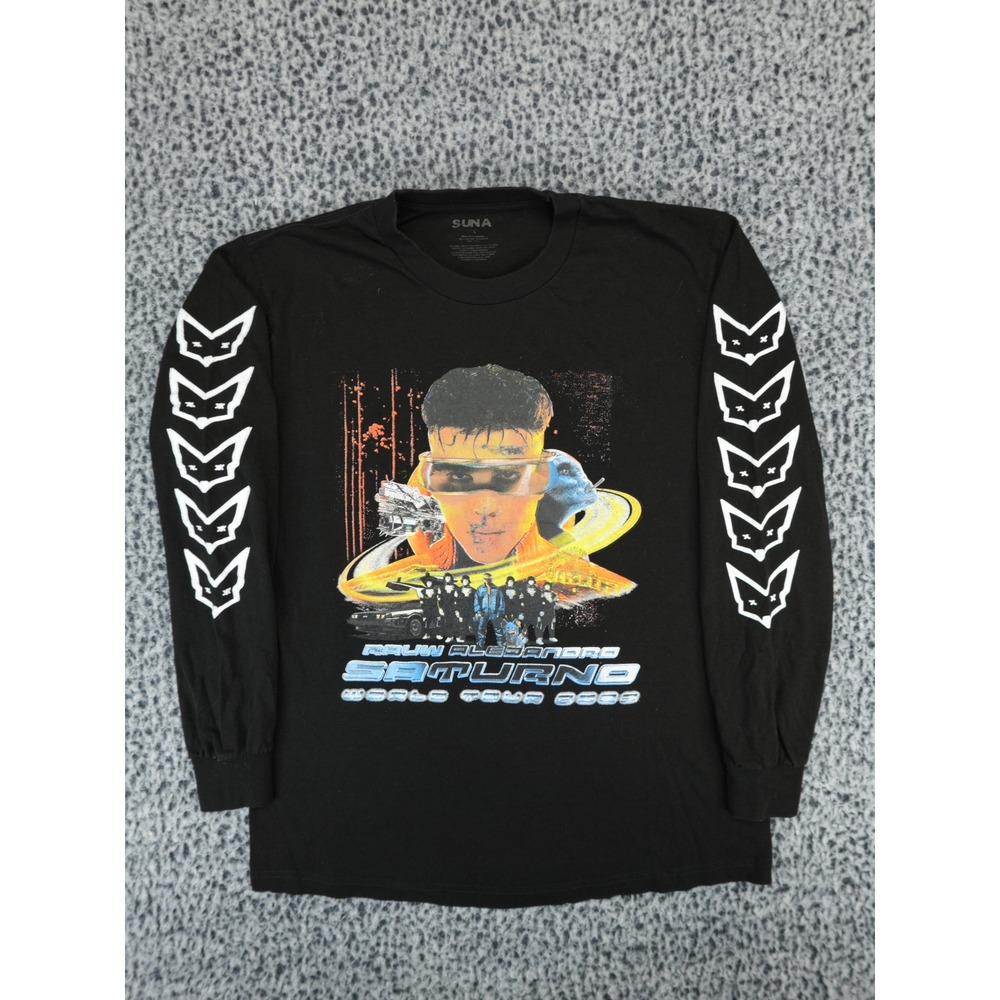 Rauw Alejandro Saturno World Tour 2023 Long‎ Sleeve Shirt Black Mens Large SUNA